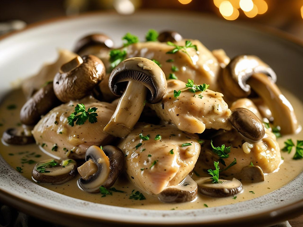 Kremalı Mantarlı Tavuk